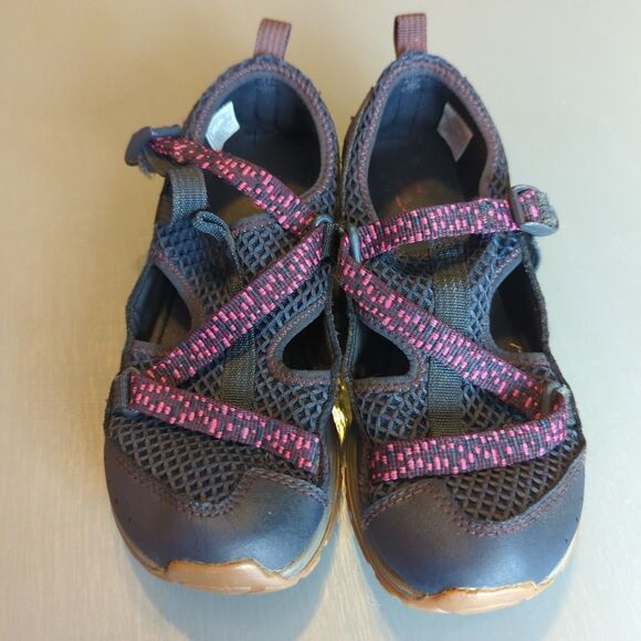 Chaco Odyssey Junior Kids Youth 3 Navy Blue Pink Hiking Sandal Shoes Outdoor - Picture 2 of 7